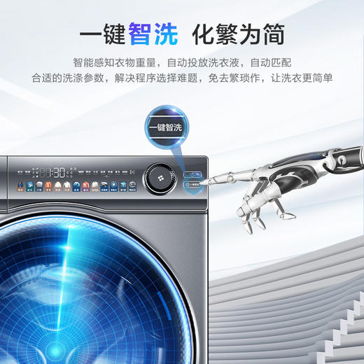 以旧换新-【精华洗】海尔滚筒洗衣机全自动家电精华洗系列 10公斤超薄 除菌除毛洗 EG100MATESL6 商品图6