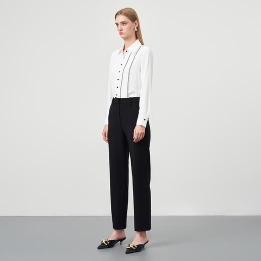 EITIE爱特秋冬新款女裤时尚休闲修身显瘦高腰裤子6705410 商品图1