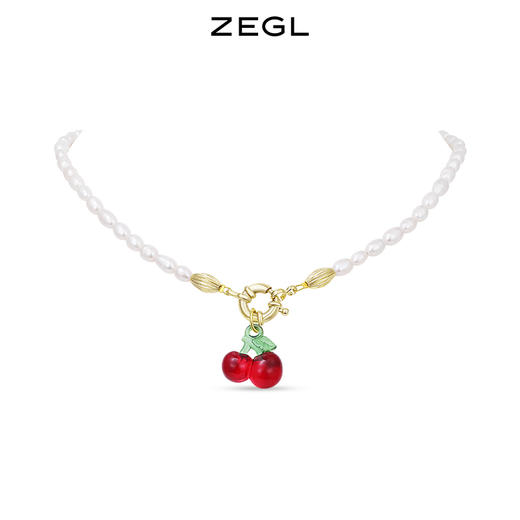 ZEGL樱桃淡水珍珠项链女夏气质名媛轻奢小众法式小米珠锁骨链配饰 商品图0