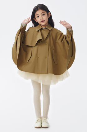 江南布衣童  22年秋款  棉质宽松休闲中长款风衣   1M9910440