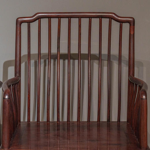 二十世纪 紫檀梳背椅成套（两椅一几） 商品图1