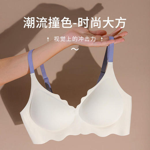 买1送1【小红薯爆款】果冻条2.0曲边撞色内衣 3D立体记忆条 无感无痕透气0束缚半液态好舒服 商品图5