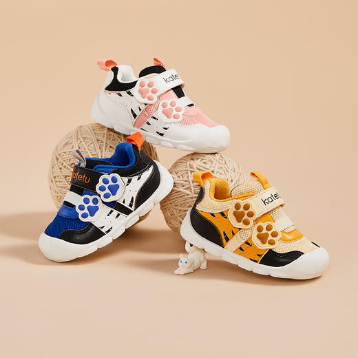 卡特兔学步鞋男宝宝软底秋季新女童透气软底防滑1-3岁婴童鞋 商品图1