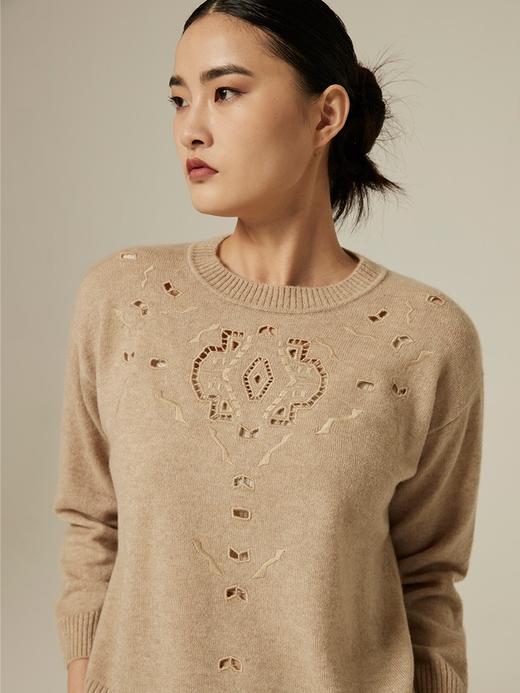 刺绣圆领长袖套衫 SJF94W293K 商品图2