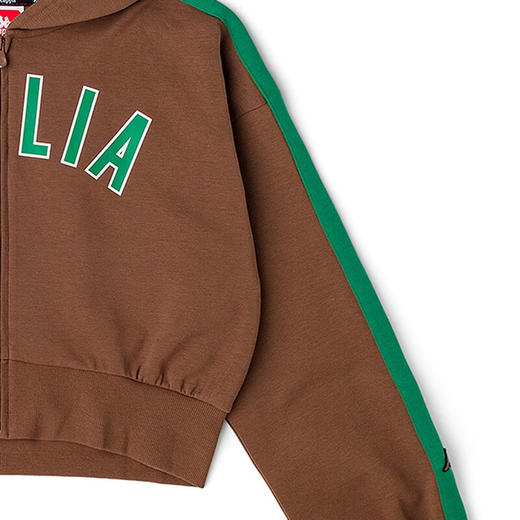 Kappa开身帽衫2022新款女短款运动卫衣休闲撞色外套K0C62MK04 商品图3