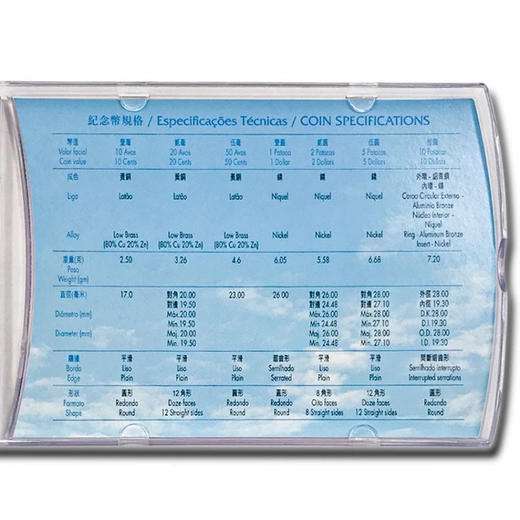 1999年澳门回归精制纪念币7枚全套 原装礼盒 商品图9