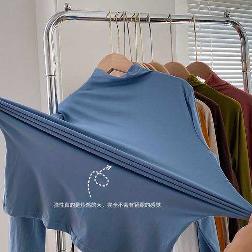 【49元三件！加赠一双袜子】牛奶丝美肤面膜打底衫 8色半高领 舒适保暖 秋冬打底 时尚百搭 多色可选 商品图10