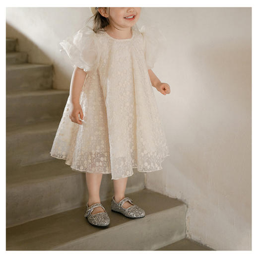 裁缝学苑TQ52 甜美童装网纱泡泡袖连衣裙纸样儿童裙子服装打板图 商品图3