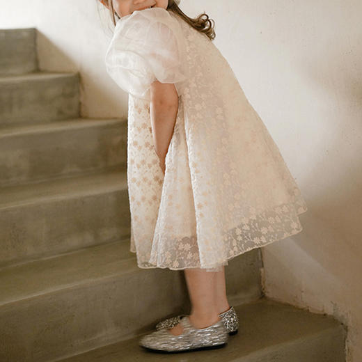 裁缝学苑TQ52 甜美童装网纱泡泡袖连衣裙纸样儿童裙子服装打板图 商品图2