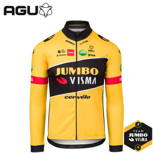 AGU JUMBO-VISMA 珍宝车队 秋季长袖骑行服背带长裤防风 商品图1