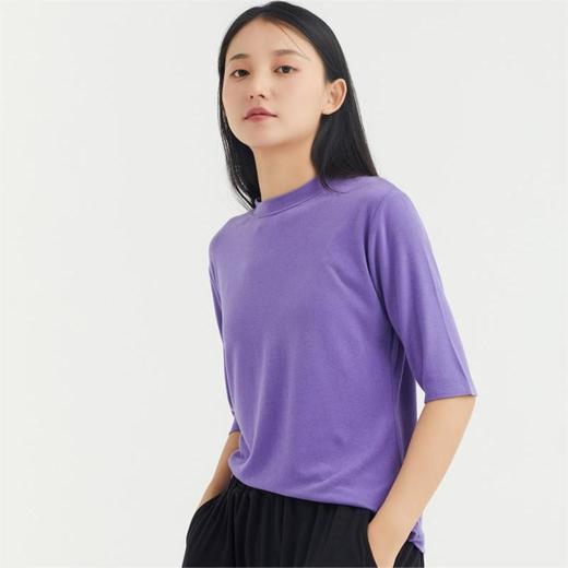 疯抢中！！【穿在身上的“肌底液”】女士日系五分袖半高领打底衫 富含15种氨基酸 滋养肌肤防干燥 顺垂养肤 高弹耐磨透气 简约百搭 遮肉显瘦 商品图6