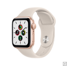 【2022开学季】Apple Watch SE 智能手表 GPS款 40毫米米金色铝金属表壳 星光色运动型表带MKQ03CH/A