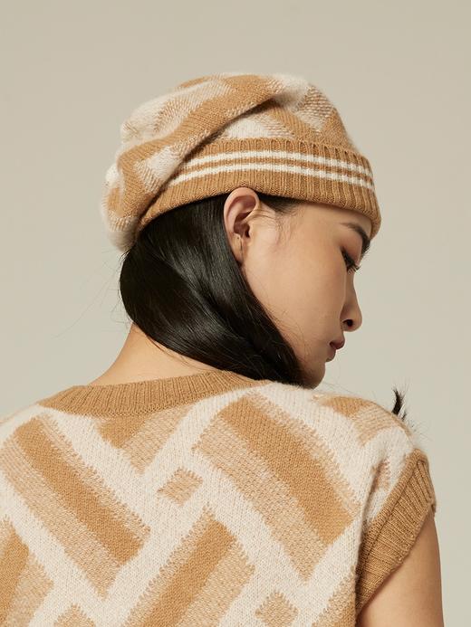 羊绒桑蚕丝提花帽子 SJF94P294K 商品图4