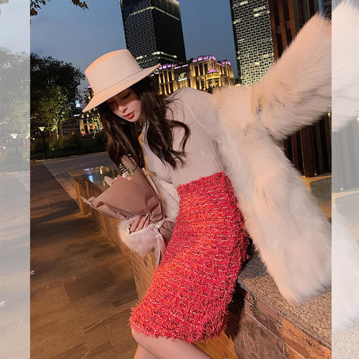 BeQueenStory  4种花式纱线小香编织半身裙 商品图2