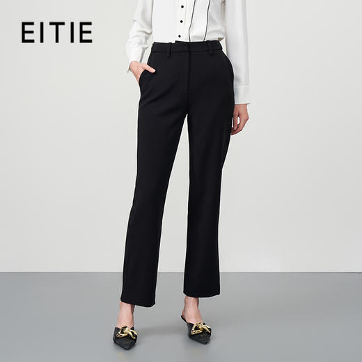 EITIE爱特秋冬新款女裤时尚休闲修身显瘦高腰裤子6705410 商品图0