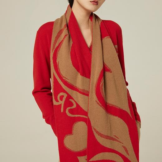 羊绒提花围巾 SJF94P215K 商品图2