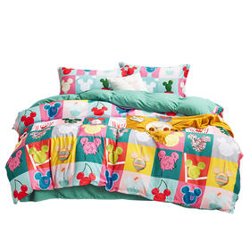 迪士尼·柔肤棉四件套（花型：米奇趣多多）DJM19-2023C /200x230cm【LXTX3.0】