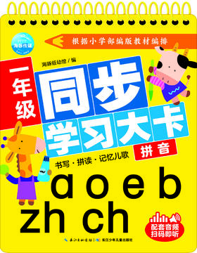 (仓发) 一年级同步学习大卡拼音/长江少年儿童出版社/海豚低幼馆/9787556093151