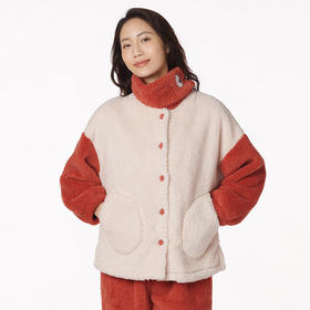 都市丽人舒适外出女士长毛绒套装长毛绒厚家居服长袖睡衣LH29B3