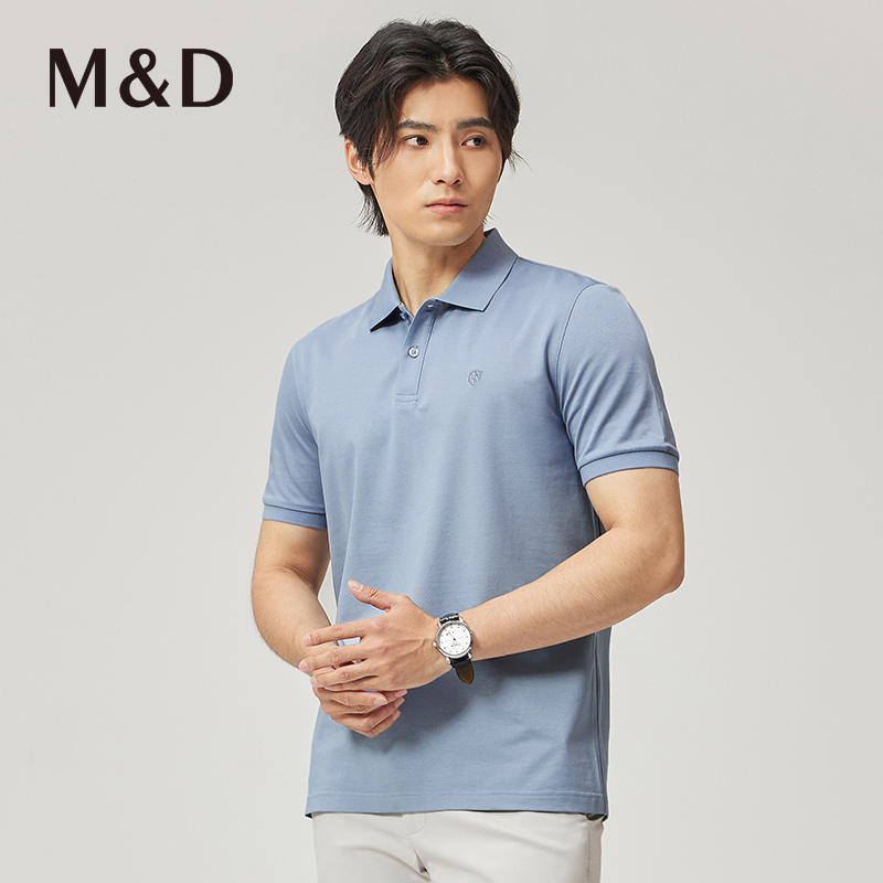 【菁英同款】名盾商务凉感POLO衫桑蚕丝男装翻领短袖T恤夏季22483