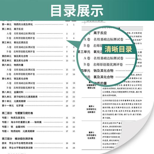 (仓发) 单元双测 高中化学必修(第一册) 人教版(配套新教材)2021年秋季/江苏人民出版社/9787214101402 商品图3