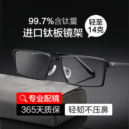 普莱斯PT8190N 男士纯钛商务全框 商品图3