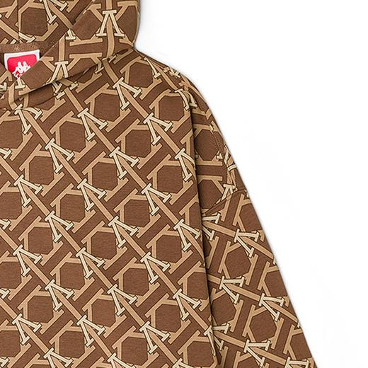 卡帕（Kappa） Kappa卡帕套头帽衫2022新款女满印运动卫衣休闲长袖外套K0C62MT01 商品图4