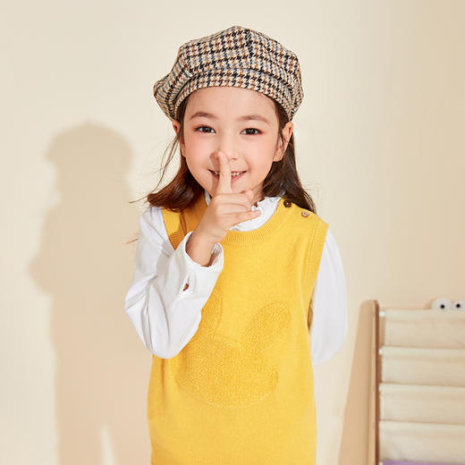 mettekids儿童纯羊绒衫2022春秋新款童装卡通套头毛衣背心针织衫 商品图2