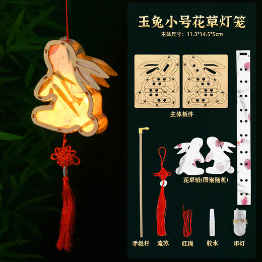 2022春节元宵圣诞灯笼古风花草手提新年灯笼儿童diy发光花灯宫灯玩具 商品图6