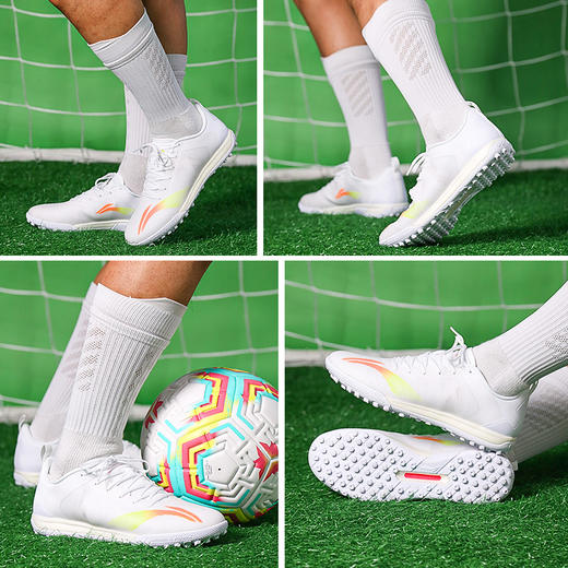 Lining/李宁 疾影碎钉足球训练鞋【白/绿】ASTS021 商品图1