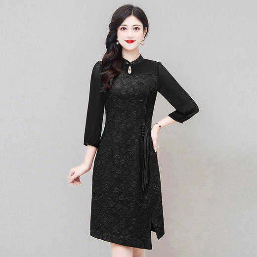 秋款时尚气质婚礼旗袍裙中长款婚宴连衣裙  SS-YM-XBY11 商品图1