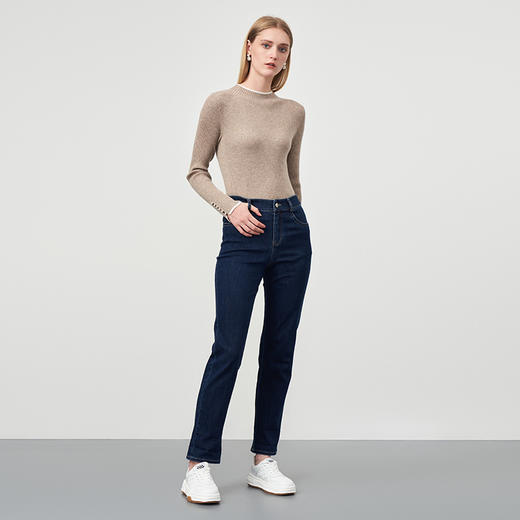 EITIE爱特爱秋冬新款女裤时尚休闲女装高腰裤子6705414 商品图3