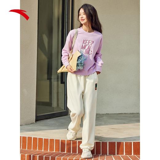【S断码】安踏套头卫衣女新款优可丝长袖印花运动上衣潮流162238709【无货退款】 商品图1