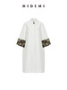 HIDEMI 白色极简设计感印花翻袖廓形风衣 商品缩略图9