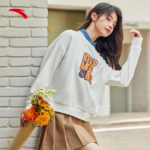 【S断码】安踏套头卫衣女新款优可丝长袖印花运动上衣潮流162238709【无货退款】 商品图4