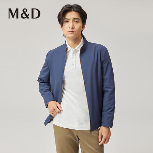 M＆D名盾商务男装秋冬夹克中青年立领爸爸装外套休闲茄克修身 商品图1