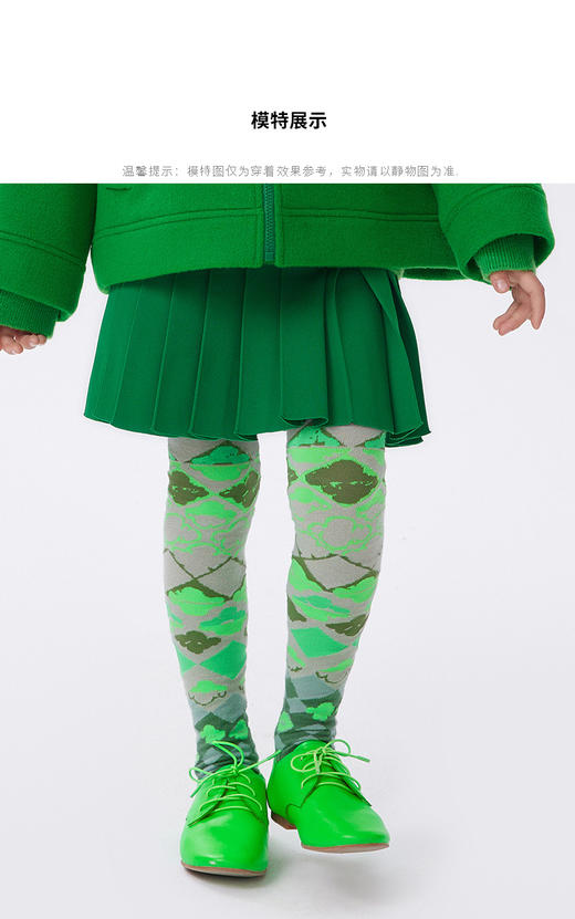 江南布衣童  22年秋款  棉质保暖印花打底裤袜   6M8N10720 商品图1