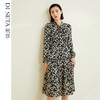 玳莎显瘦连衣裙女2022新款秋季优雅碎花长袖飘带设计感中长款裙子 CC35301 商品缩略图0