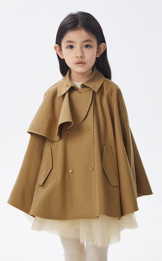 江南布衣童  22年秋款  棉质宽松休闲中长款风衣   1M9910440 商品图4