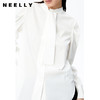 NEELLY纳俪商场同款2022秋季新款白色衬衫女立领飘带简约上衣休闲N22083B01105 商品缩略图3