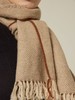 人字纹撞色羊绒围巾  SJF94P398W 商品缩略图4