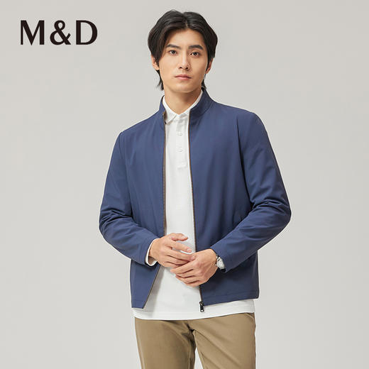 M＆D名盾商务男装秋冬夹克中青年立领爸爸装外套休闲茄克修身 商品图2