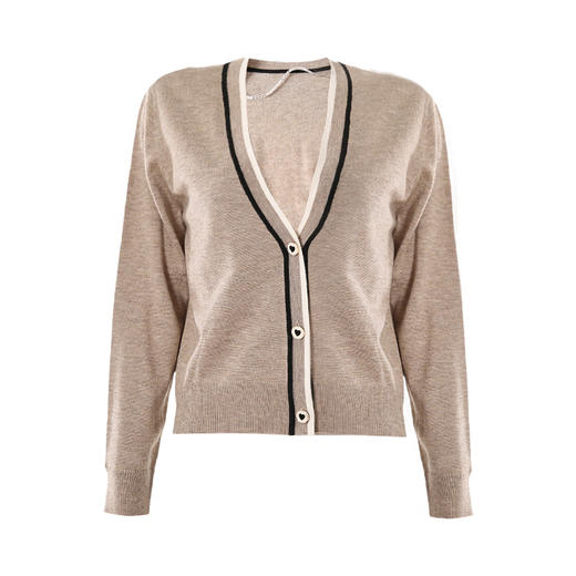 EITIE爱特爱冬季新款V领女显瘦修身毛衣开衫针织衫6801506 商品图5