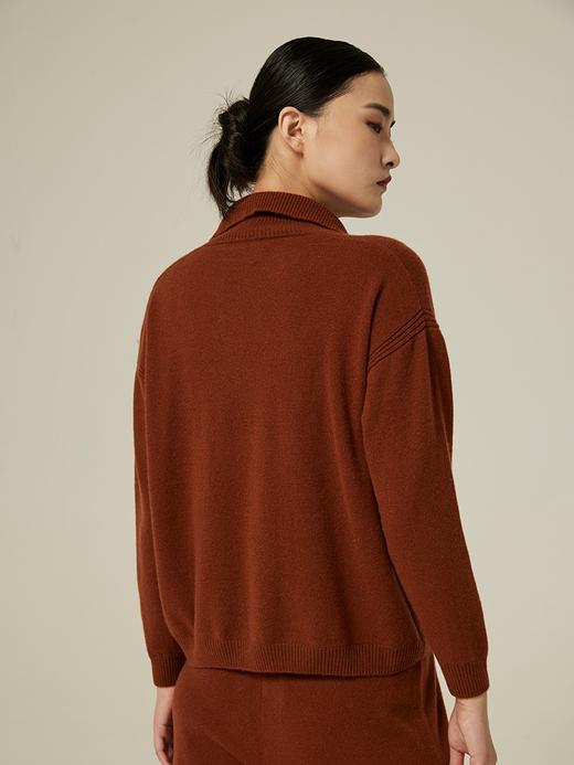 疗愈羊绒|翻领手工刺绣羊绒衫 SJF94W134K 商品图4