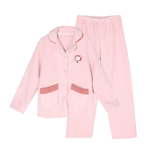 都市丽人生活家居女士米粒绒套装米粒绒厚家居服长袖睡衣LH21J5 商品图3