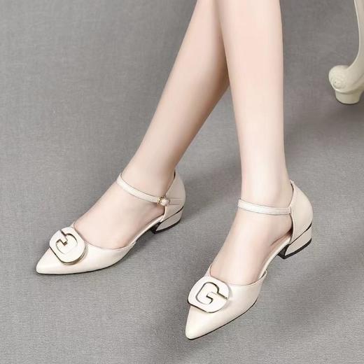 秋季新款时尚百搭低跟尖头单鞋JW622 商品图3