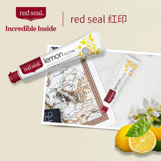 【清新柠檬味】新西兰Red Seal红印牙膏 无氟清洁清新口气 100g 商品图1