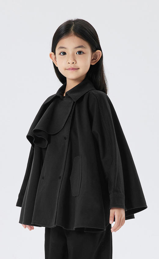 江南布衣童  22年秋款  棉质宽松休闲中长款风衣   1M9910440 商品图9