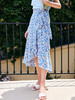 OLrain法式高级穿搭碎花雪纺半身裙女夏季2022新款高腰不规则裙子 商品缩略图3