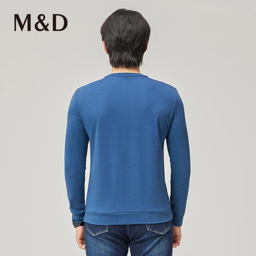 MD名盾商务男装秋冬新款休闲长袖卫衣T恤圆领纯色字母logo 商品图4